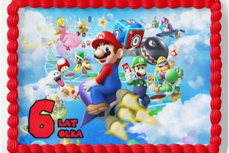 3D OPŁATEK NA TORT A4 PROSTOKĄT – SUPER MARIO BROS (20000570252)