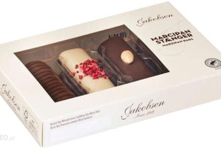 Abtey Batony Marcepanowe Pokryte Ciemną i Mleczną Czekoladą „Marzipan Bars” Jacobsen Selection 160g