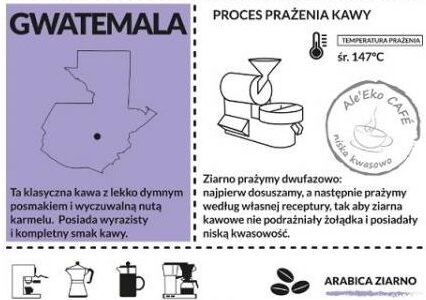 Ale’Eko CAFÉ Kawa Ziarnista Gwatemala BIO 1000 g Coffee for Life