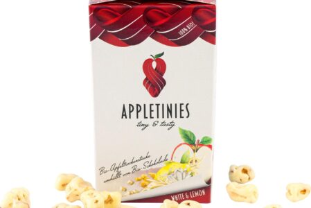 APPLETINIES tiny & tasty Biała czekolada z cytryną, bio 85 g