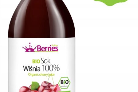 Berries Polska Sok Bio Wiśnia 100% Ekologiczny Wiśniowy 250ml