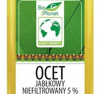 Bio Planet Ocet Jabłkowy Niefiltrowany 5% BIO 1l
