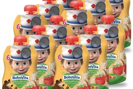 Bobovita (Nutricia) Masha Bobovita Mus Truskawka, Jabłko I Banan Z Napojem Owsianym Po 6. Miesiącu 12x100g