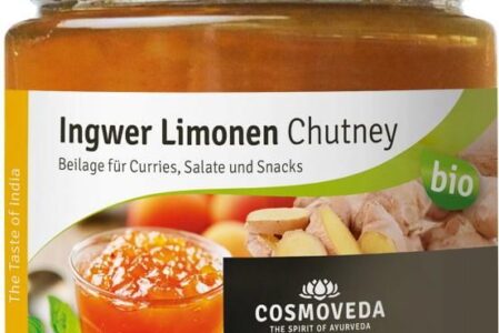Cosmoveda Chutneys Bio – 225g Imbir Limonka Chutney