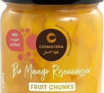 Cosmoveda Kawałki Owoców Mango Z Wodą Różaną Bio 400g