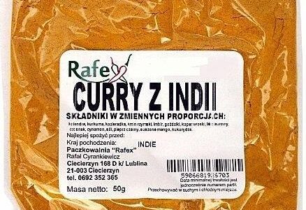 Curry z Indii 50g Rafex