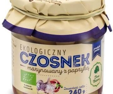 Dary Natury Czosnek Marynowany z Papryką Bio 190g