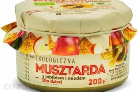 Dary Natury Musztarda z Jabłkiem i Miodem dla Dzieci BIO 200g