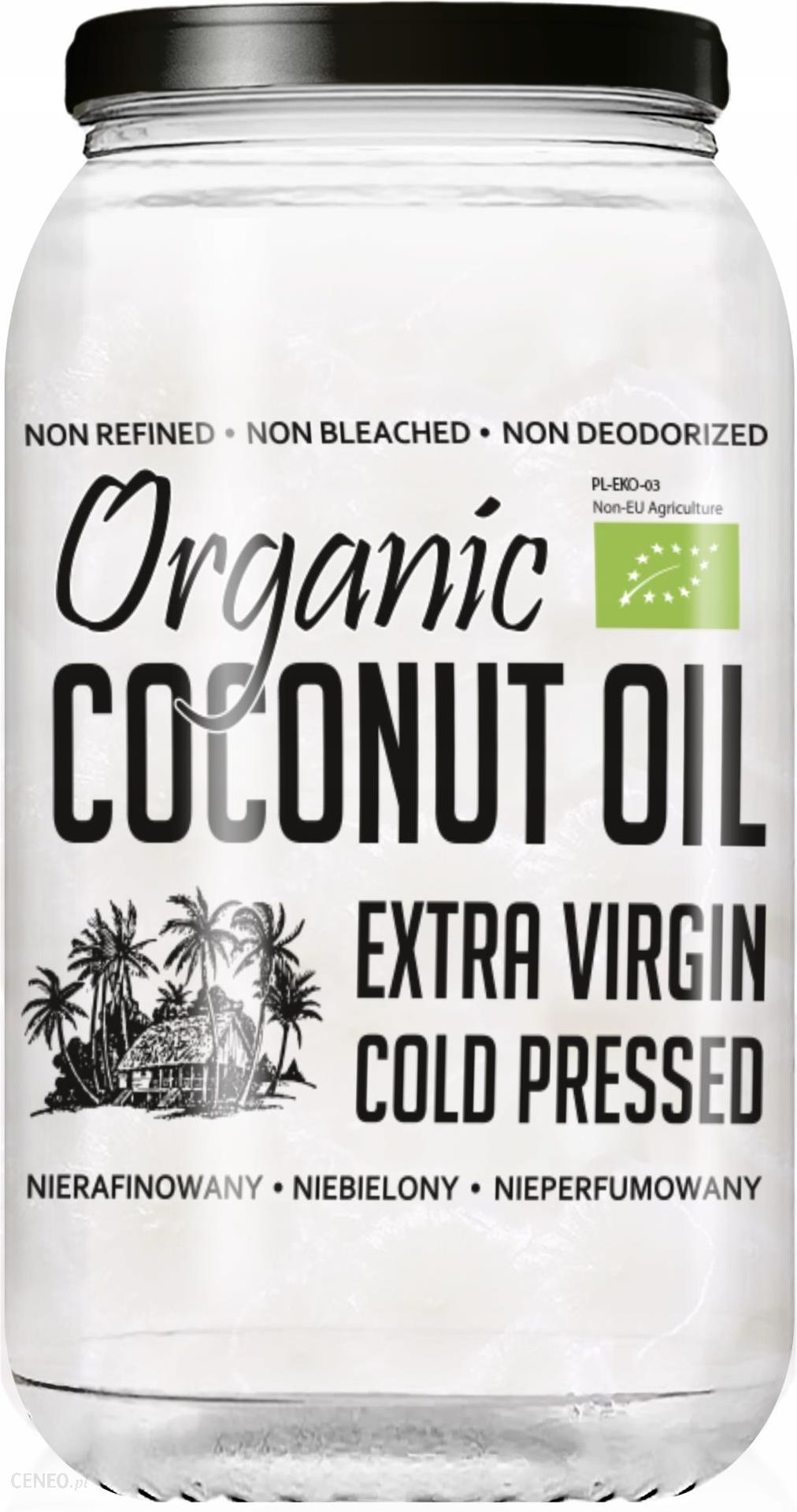 Diet Food Organic Coconut Oil Olej Kokosowy Extra Virgin Bio 1L