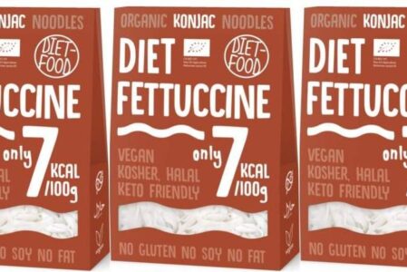 DietFood 3 x Makaron Konjac Bio Organic Diet Fettuccine 300g