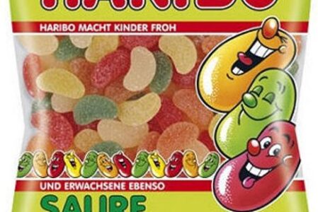 HARIBO 200g Saure Bohnen kwaśne żelki niemieckie