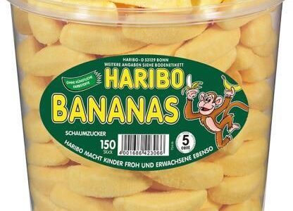 HARIBO Bananas Żelki Pianki bananowe 150 sztuk w pudełku
