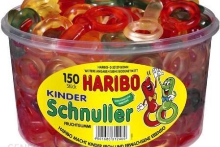 Haribo Kinder Schnuller Żelki Owocowe Smoczki 150 Sztuk