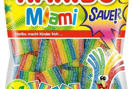 Haribo Żelki Miami Kwaśne Listki Veggie 175g