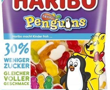 Haribo żelki owocowe pingwiny 30% mniej cukru 160g