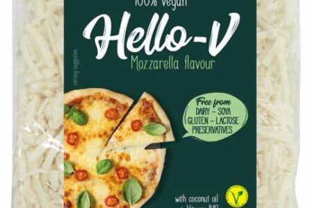 HelloV Roślinna Alternatywa Sera Mozzarella Posypka 200g