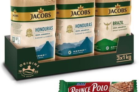 Jacobs Kawa Ziarnista Origins Arabica Zestaw 3kg