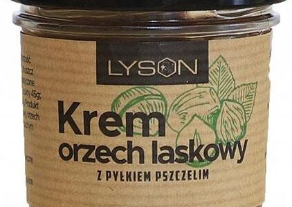 Krem z orzechów laskowych z pyłkiem pszczelim 100g ŁYSOŃ