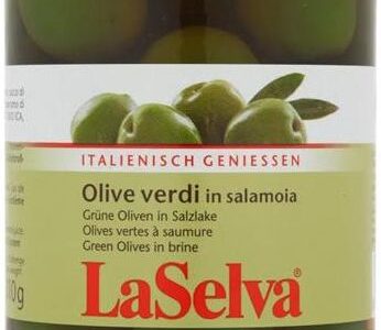 LaSelva Bio oliwki zielone z pestką 310g