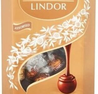 Lindt Lindor Bombonierka Milk Cornet 337g złota