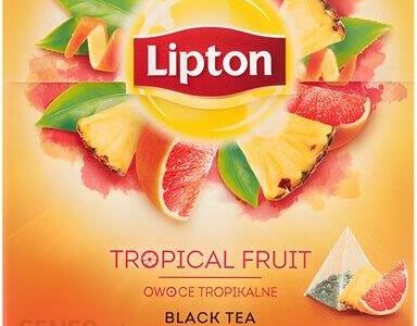 Lipton Herbata Czarna Aromatyzowana Owoce Tropikalne (20 Sztuk)