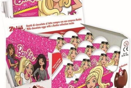 Luigi Zaini Czekoladowe Jajka Niespodzianki Barbie Karton 24Szt.