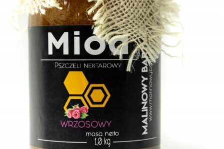 Malinowy Bartnik Miód Wrzosowy 1kg