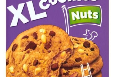 MILKA XL Cookies Ciastka z dużymi kawałkami czekolady i orzechów 184g