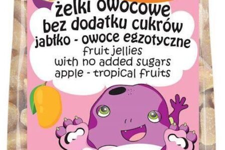 MINKI ŻELKI OWOCOWE BEZ DODATKU CUKRÓW JABŁKO OWOCE EGZOTYCZNE 150g
