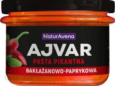 Naturavena 190G Ajvar Pasta Pikantna Bakłażanowo-Paprykowa
