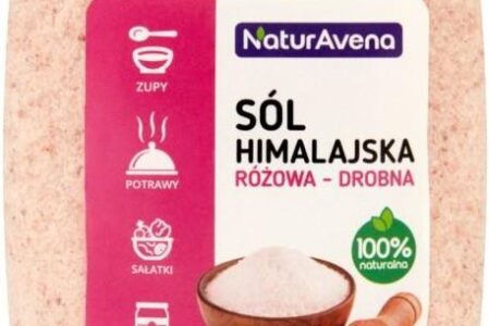 Naturavena Sól Himalajska Różowa Drobna 500G