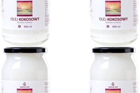 Novitum Zestaw 4 x Olej Kokosowy Nierafinowany – Tłoczony Na Zimno 900ml