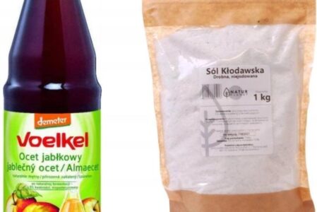 Ocet Jabłkowy Bio 750ml + Sól Kłodawska Drobna 1kg
