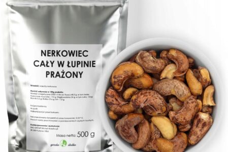 Orzechy Nerkowca prażone solone w łupkach 500g