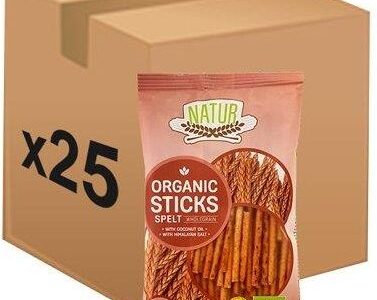 Paluszki orkiszowe pełnoziarniste BIO 25 sztuk x 45 g Pięć Przemian