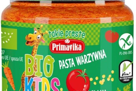 PASTA WARZYWNA Z KASZĄ JAGLANĄ BEZGLUTENOWA BIO 160 g – PRIMAVIKA (BIO KIDS)