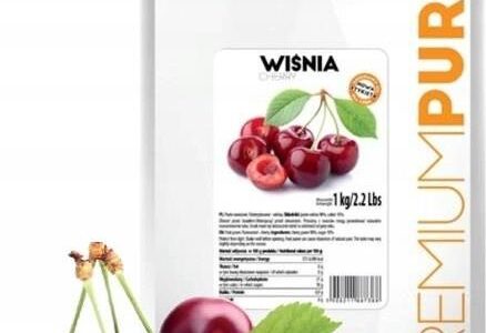 Premium Puree Mus 90% Pulpa Z Wiśni Cherry 1kg Bio