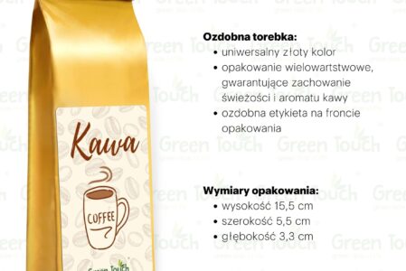 Progressive Kawa Ziarnista Energy Coffe (Pakowanie Ozdobne, Złota Torebka 50g)