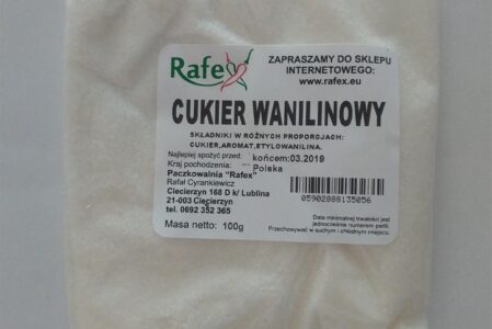Rafex Cukier wanilinowy 100g