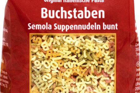 Rapunzel Organiczny, Kolorowy Makaron Do Zupy Literki, Semola