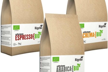 Rigello Zestaw 3 x 0,5 kg Kawa Ziarnista Bio Espresso + Crema + Kraft
