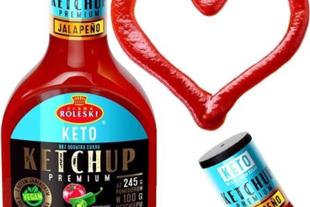 Roleski Polski Ketchup Jalapeno Premium Bez Cukru Dla Vegan Keto Wygodna Butelka 425g