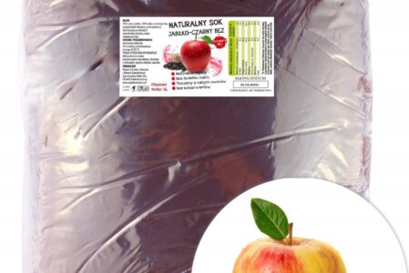 Sok Jabłko Czarny Bez Naturalny Tłoczony 5l
