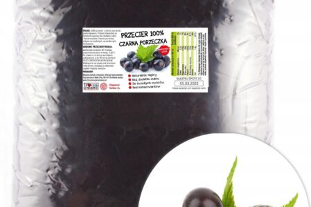 Tłocznia Szymanowice Przecier z czarnej porzeczki Pulpa owocowa 100% 5L