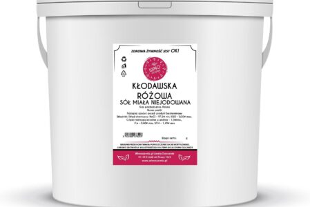 Winoszarnia SÓL KŁODAWSKA RÓŻOWA Niejodowana 5KG miałka wiaderko