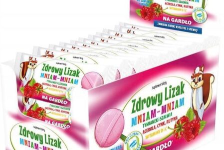 Zdrowy Lizak Bez Cukru Na Gardło Mniam-mniam 40SZT