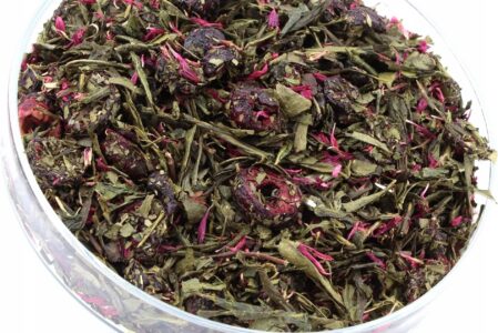 Zielona herbata Kwitnąca Wiśnia pyszna sencha 50g