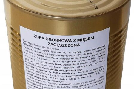 Zupa Wojskowa zagęszczona Ogórkowa z mięsem 850