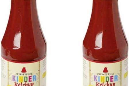 Zwergenwiese Naturkost Gmbh 2 x Ketchup Dla Dzieci Słodzony Syropem Jabłkowym Bio 500ml