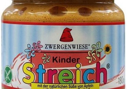 Zwergenwiese Pasta Słonecznikowa Dla Dzieci Bez Dodatku Cukrów Bezglutenowa Bio 180G